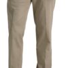 Men’s Iron Free Premium Khaki Straight Fit Flat Front Flex Waistband Casual Pant