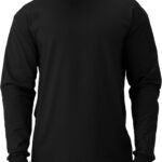 Men’s  Cotton Blend Long Sleeve Tees, Moisture Wicking, Odor Protection, UPF 30