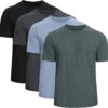Men’s Cotton Crew Neck T-Shirts 4-Pack – Soft Short Sleeve Basic Tees, Comfortable Classic Fit Jersey Shirts for Men